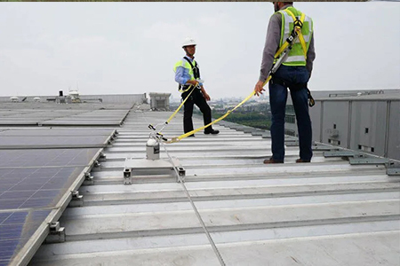 梅思安水平生命线助力国内光伏产业施工安全
