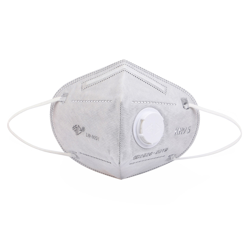 劳卫9031活性炭带阀折叠式防尘口罩图片
