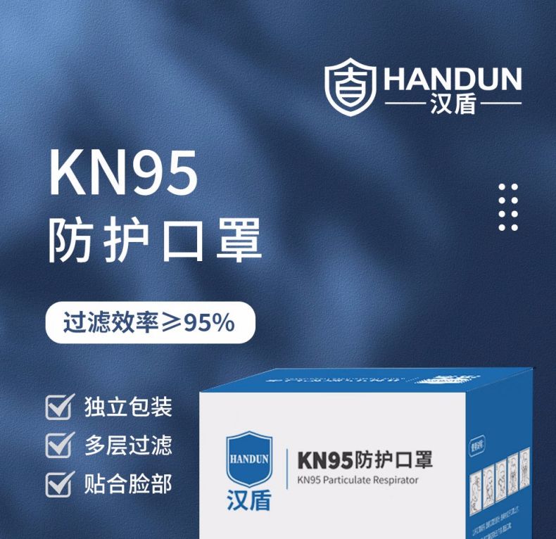 汉盾HD9521 KN95耳带式折叠防尘口罩1
