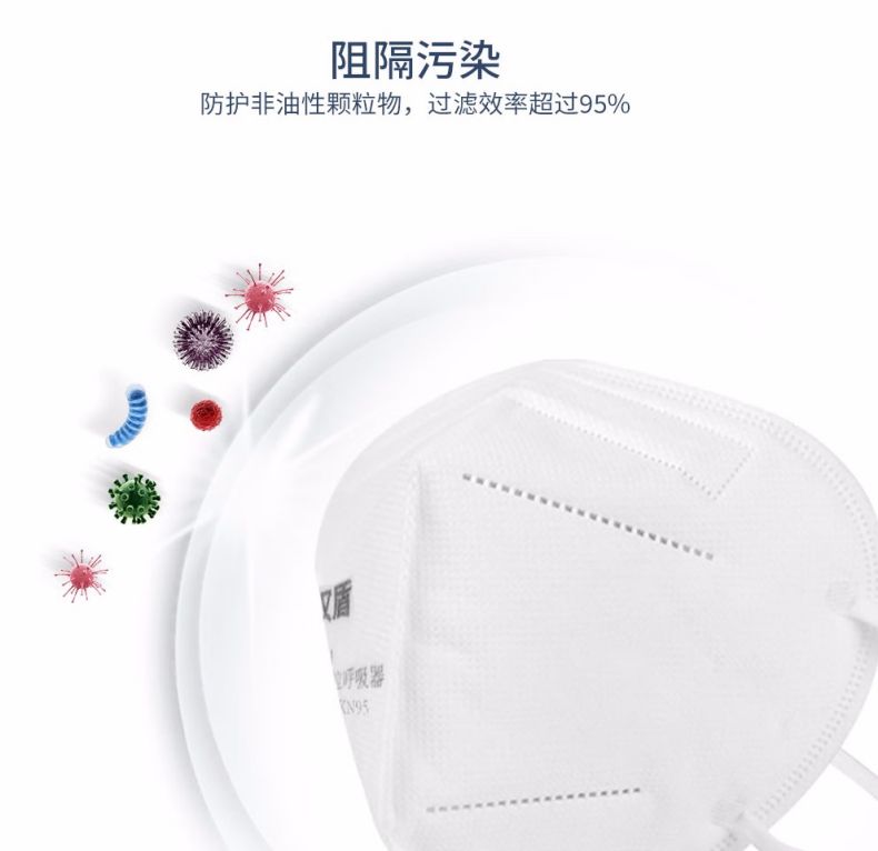汉盾HD9521 KN95耳带式折叠防尘口罩3